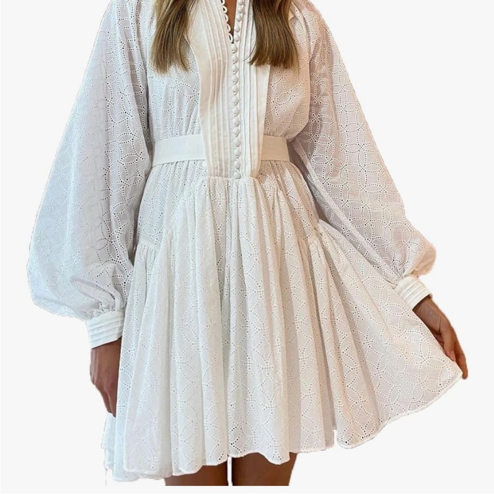 Elegant White Lace Dress